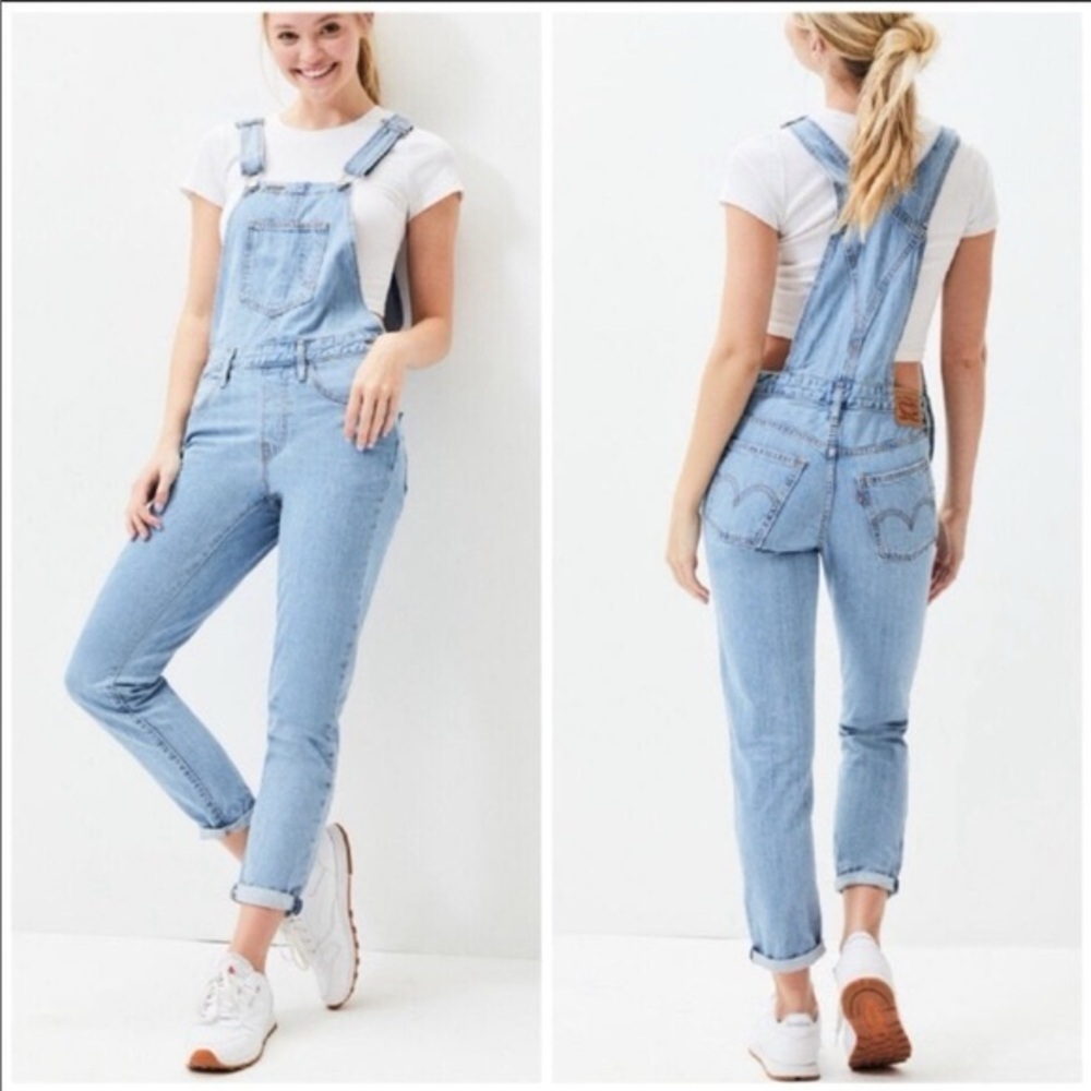 Levi's Classic Blue Denim Overalls - Picture 5 of 6